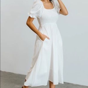 Baltic Born White Smocked Dress